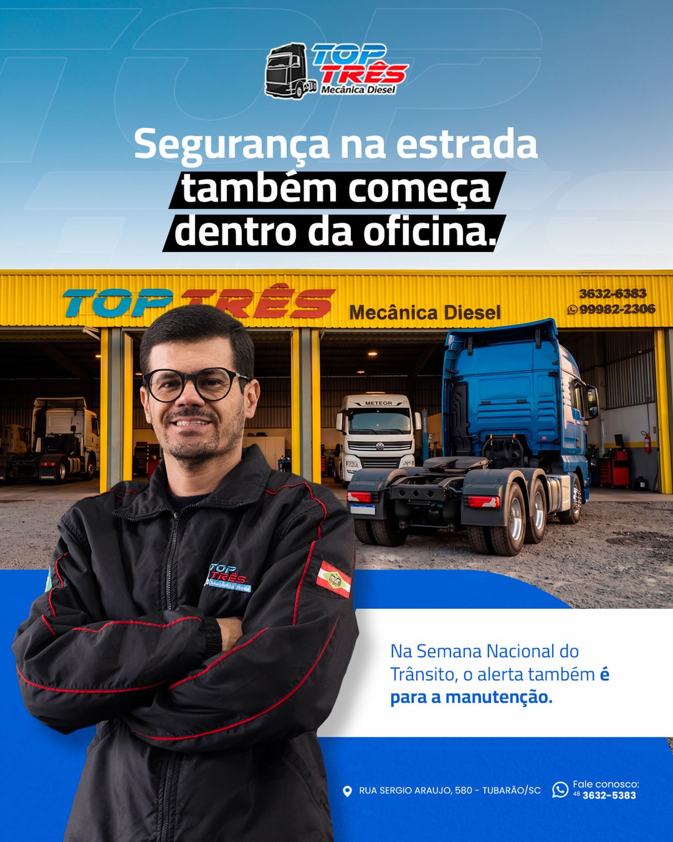 Criativo digital desenvolvido para TOP3