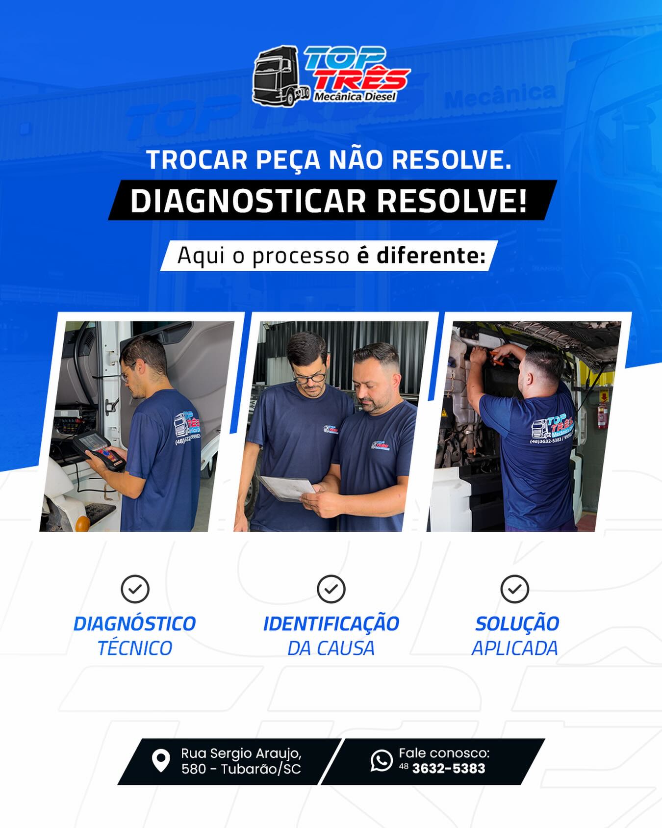 Criativo digital desenvolvido para TOP3