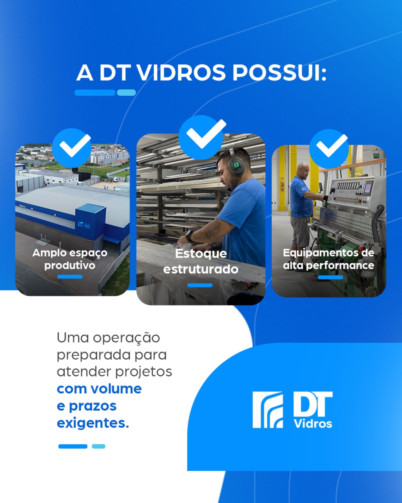 Criativo digital desenvolvido para DT VIDROS