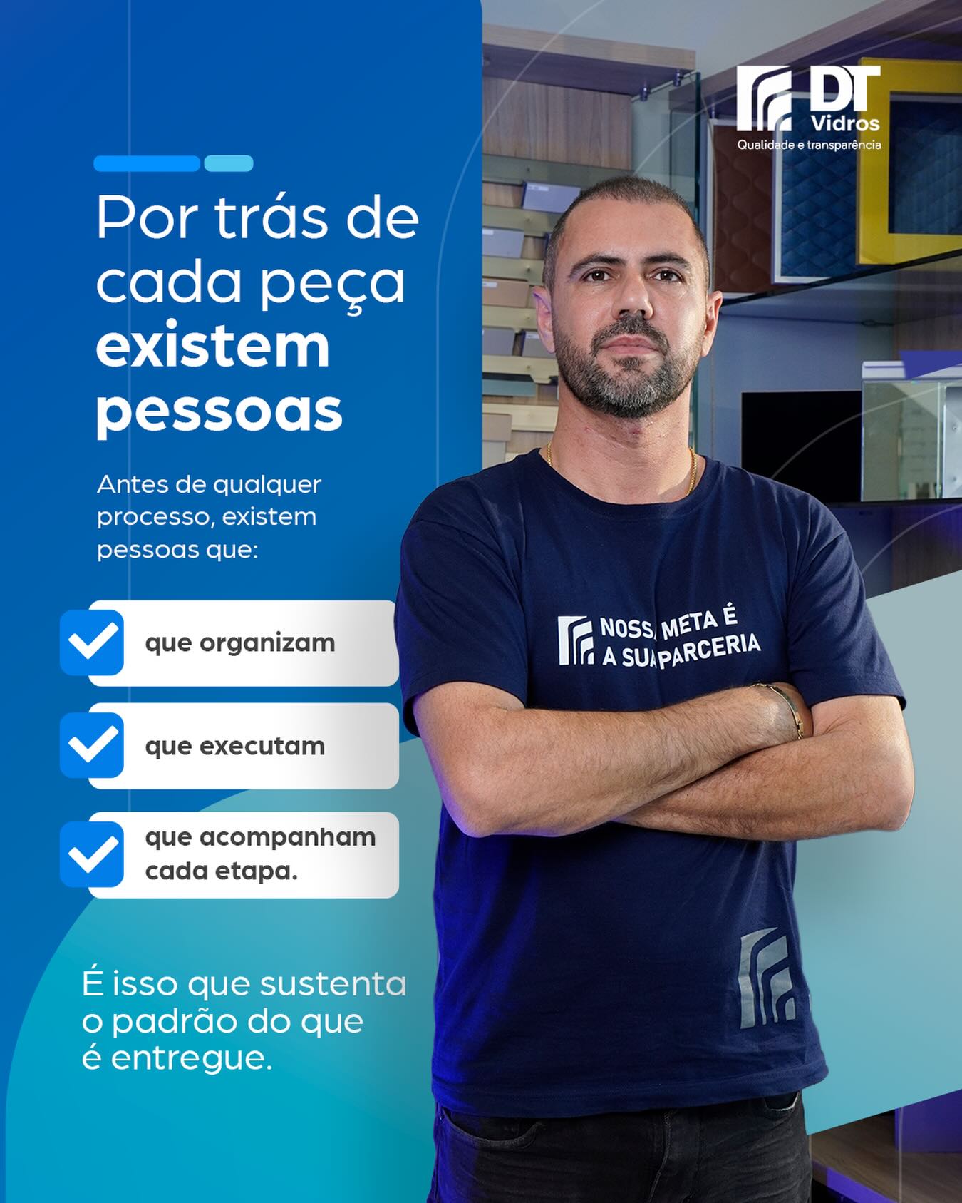 Criativo digital desenvolvido para DT VIDROS